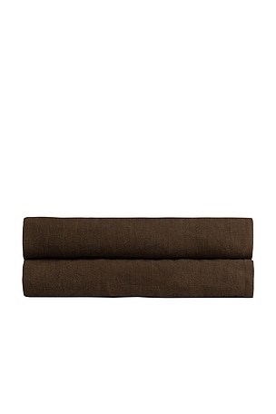 Parachute Linen Fitted Sheet in Brown