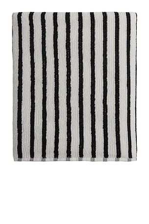 Parachute Organic Resort Stripe Hand Towel in Black,White