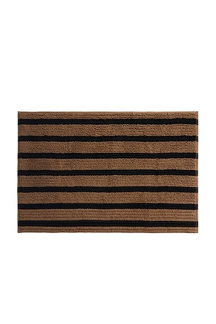 Parachute Organic Resort Stripe Tub Mat in Brown
