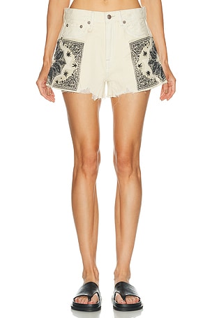 R13 X-Boyfriend Short in White