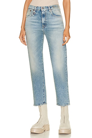 R13 Shelley Slim Pant in Denim-Light