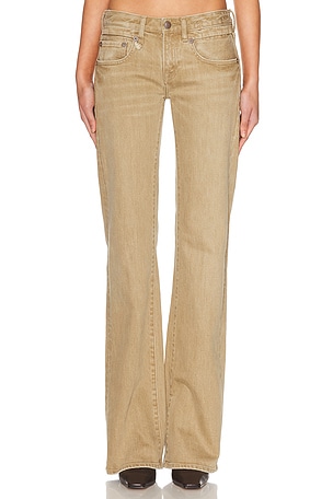 R13 Boy Flare Leg in Taupe