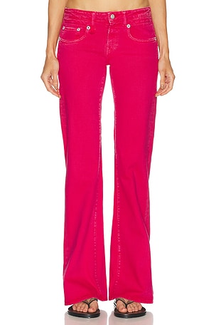 R13 Boy Flare in Fuchsia