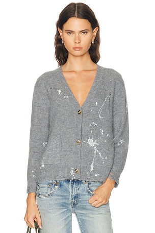 R13 Boy Cardigan in Grey