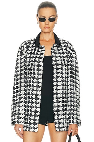 R13 Evelyn Chore Jacket in Black & White