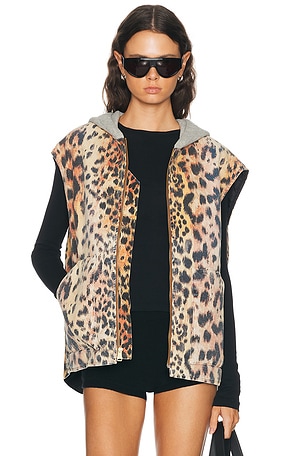 R13 Relaxed Workwear Vest in Orange