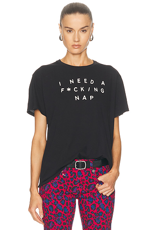 R13 I Need A Nap Boy Tee in Black