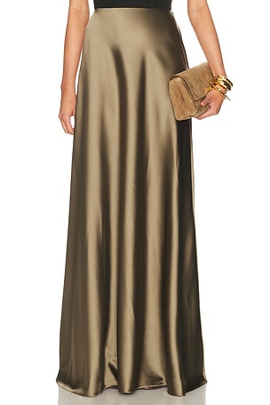 Ralph Lauren Collection Masina Maxi Skirt in Metallic Gold