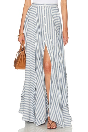 Ralph Lauren Collection Shamus Maxi Skirt in Blue