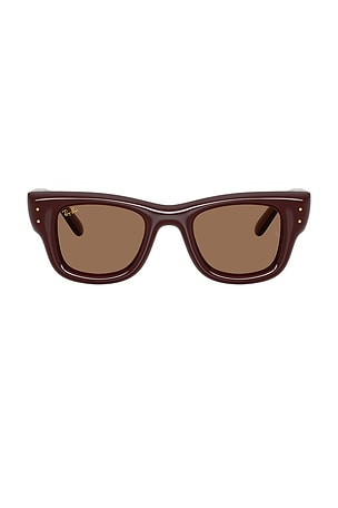 Ray-Ban Wayfarer Puffer Square Sunglasses in Burgundy
