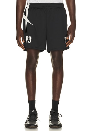 REPRESENT Star Football Panelled Shorts in Black