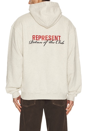 REPRESENT Patron Of The Club Hoodie in Cream