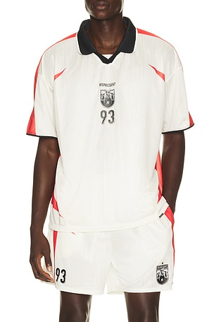 REPRESENT Spike Football Top in White