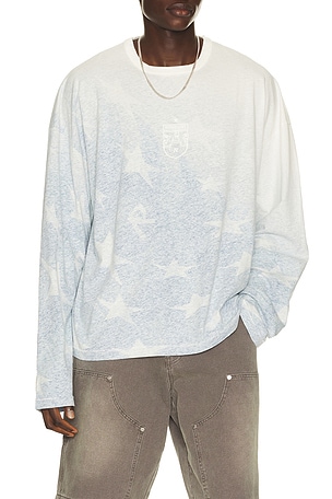 REPRESENT Usa Football Long Sleeve Top in Blue