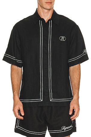 REPRESENT Border Shirt in Black