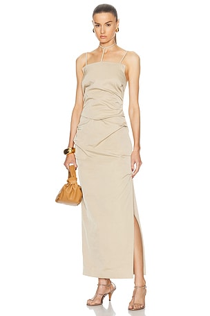 Rachel Gilbert Prescott Dress in Tan