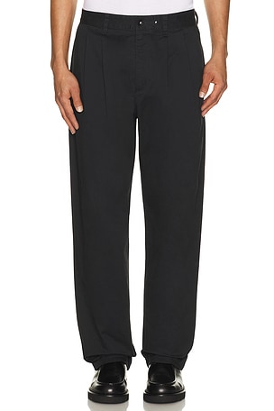 Rag & Bone Baggy Pleated Chino Pants in Black