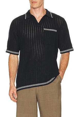 Rag & Bone Crochet Johnny Polo in Navy
