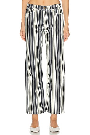 RENGGLI Stripe Straight Leg in Navy
