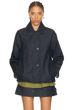 RENGGLI Denim Work Jacket in Blue