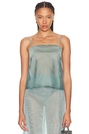 RENGGLI Organza Cami Top in Green