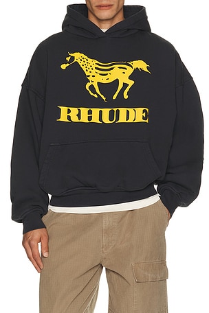 Rhude Dinero Hoodie in Black