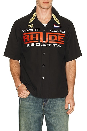 Rhude Regatta Club Shirt in Black