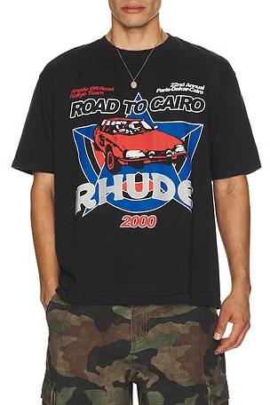 Rhude Road To Cairo Tee in Black