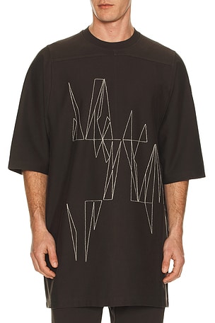 Rick Owens x Moncler Jumbo Tee in Charcoal