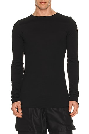 Rick Owens x Moncler Girder Long Sleeve Tee in Black