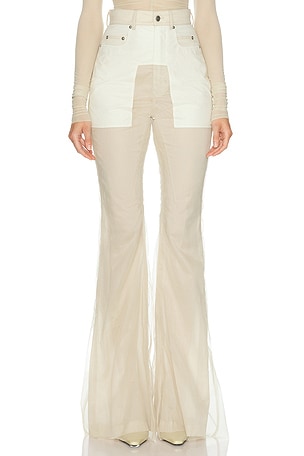 Rick Owens Bolan Bootcut Leg in Beige