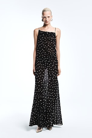 REVOLVE LOS ANGELES Siagre Silk Backless Gown in Black