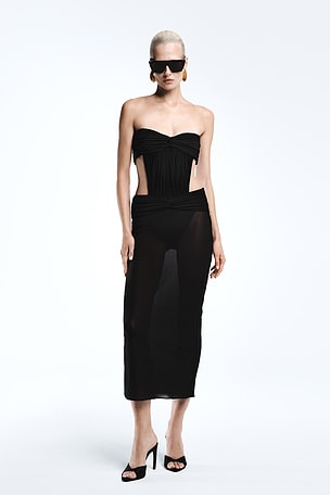 REVOLVE LOS ANGELES Colette Midi Dress in Black