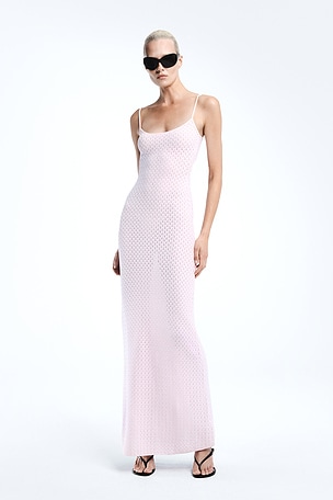 REVOLVE LOS ANGELES Chanthal Lace Stitch Gown in Pink