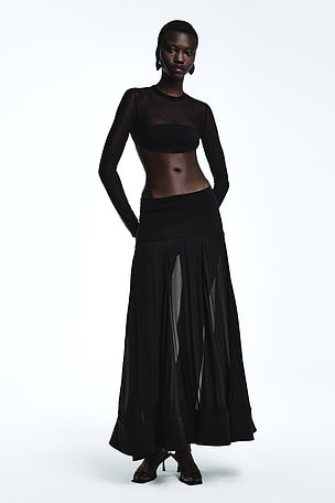 REVOLVE LOS ANGELES Etienor Maxi Skirt in Black
