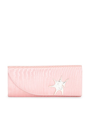 RENNK Moire Diane Clutch in Blush