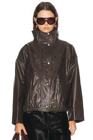 Rohe Reinvented Leather Jacket in Brown