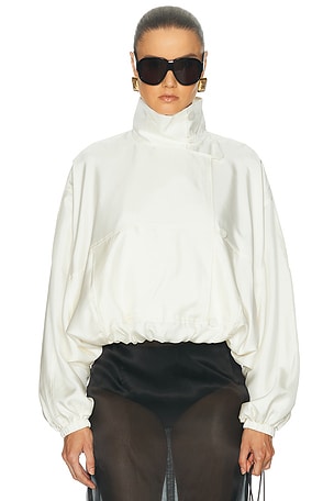 Rohe Silk Blouson Anorak Jacket in Cream