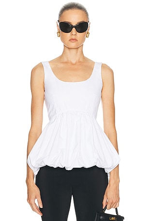 Rohe Voluminous Peplum Top in White
