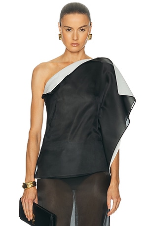 Rohe Sculptural Double Layered Top in Black