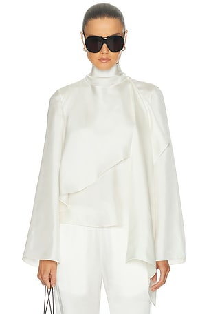 Rohe Silk Foulard Top in Cream