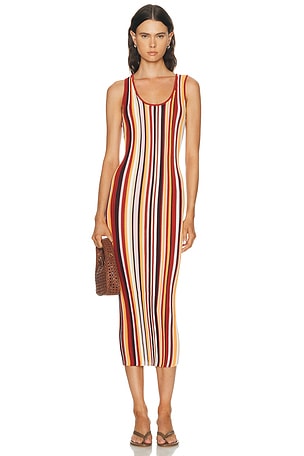 Ronny Kobo Kerry Knit Dress in Rust,Pink