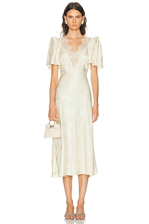 Ronny Kobo Philo Dress in Beige