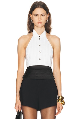 Ronny Kobo Delilah Bodysuit in White