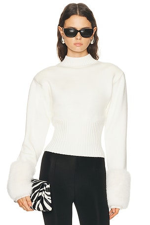 Ronny Kobo Jenner Knit Top in Ivory