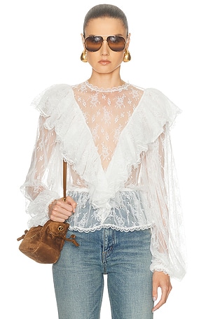 Ronny Kobo Talia Blouse in Ivory