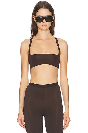 RICK OWENS LILIES Unhorny Top in Brown