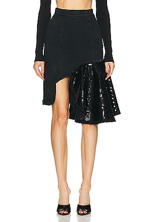 RTA Asymmetrical Skirt in Black