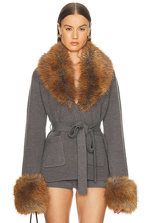 retrofete Chantelle Robe Jacket in Grey