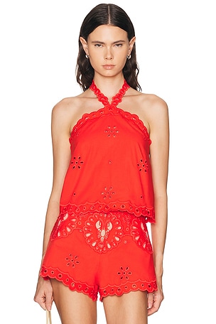 retrofete Caliane Top in Red